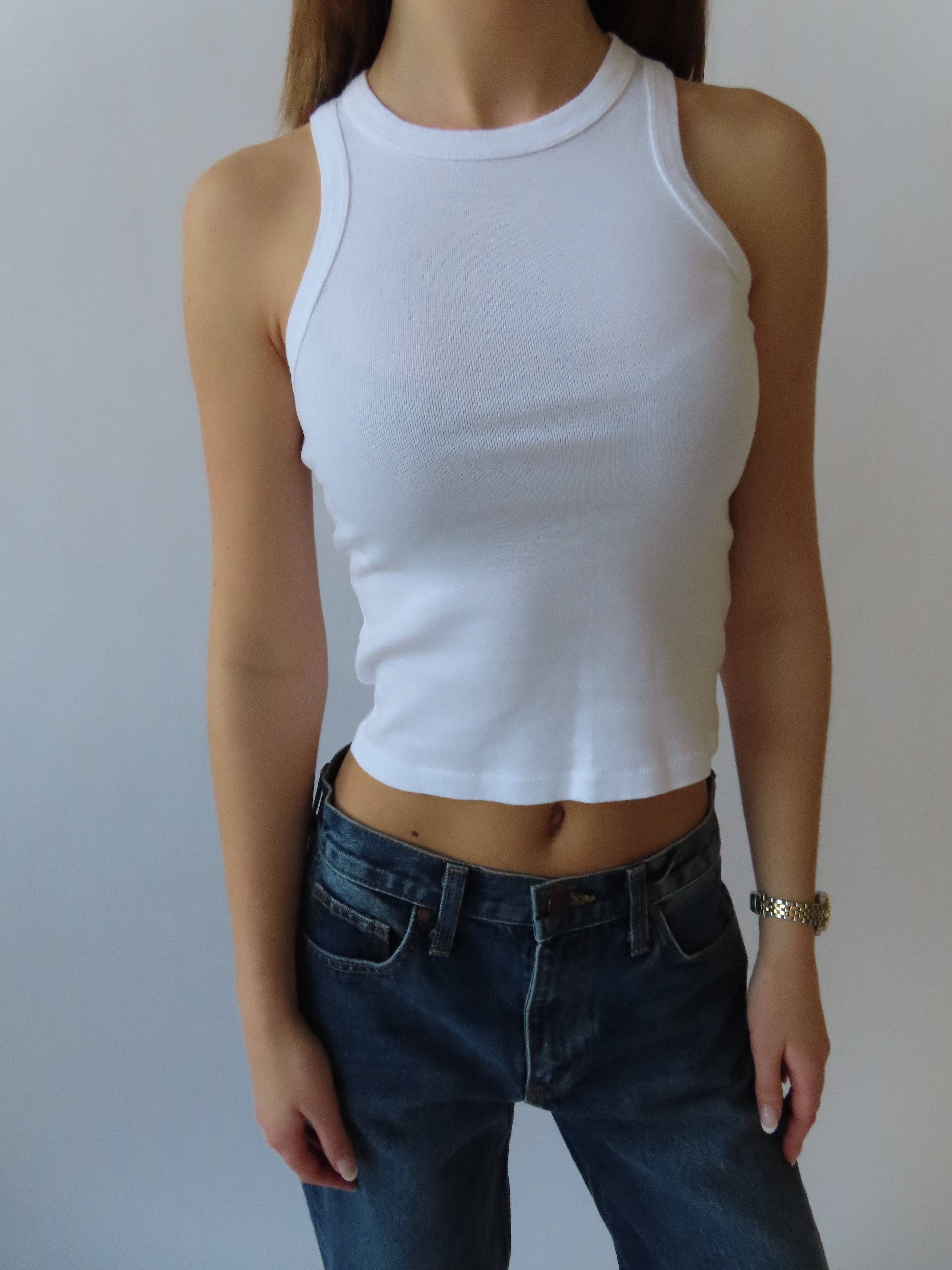 Organic Cotton Highneck Tank Top