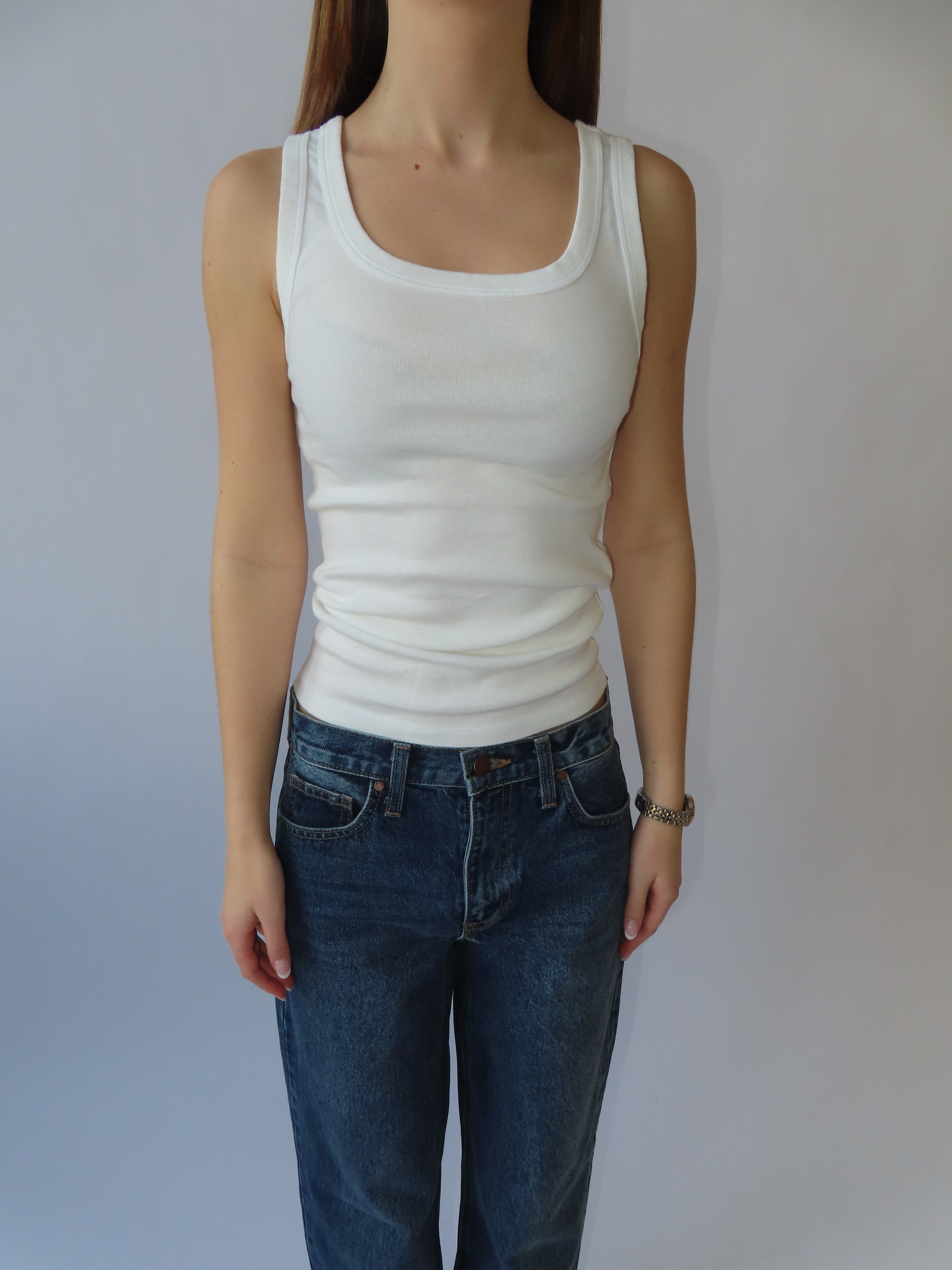 Organic Cotton Crewneck Tank Top