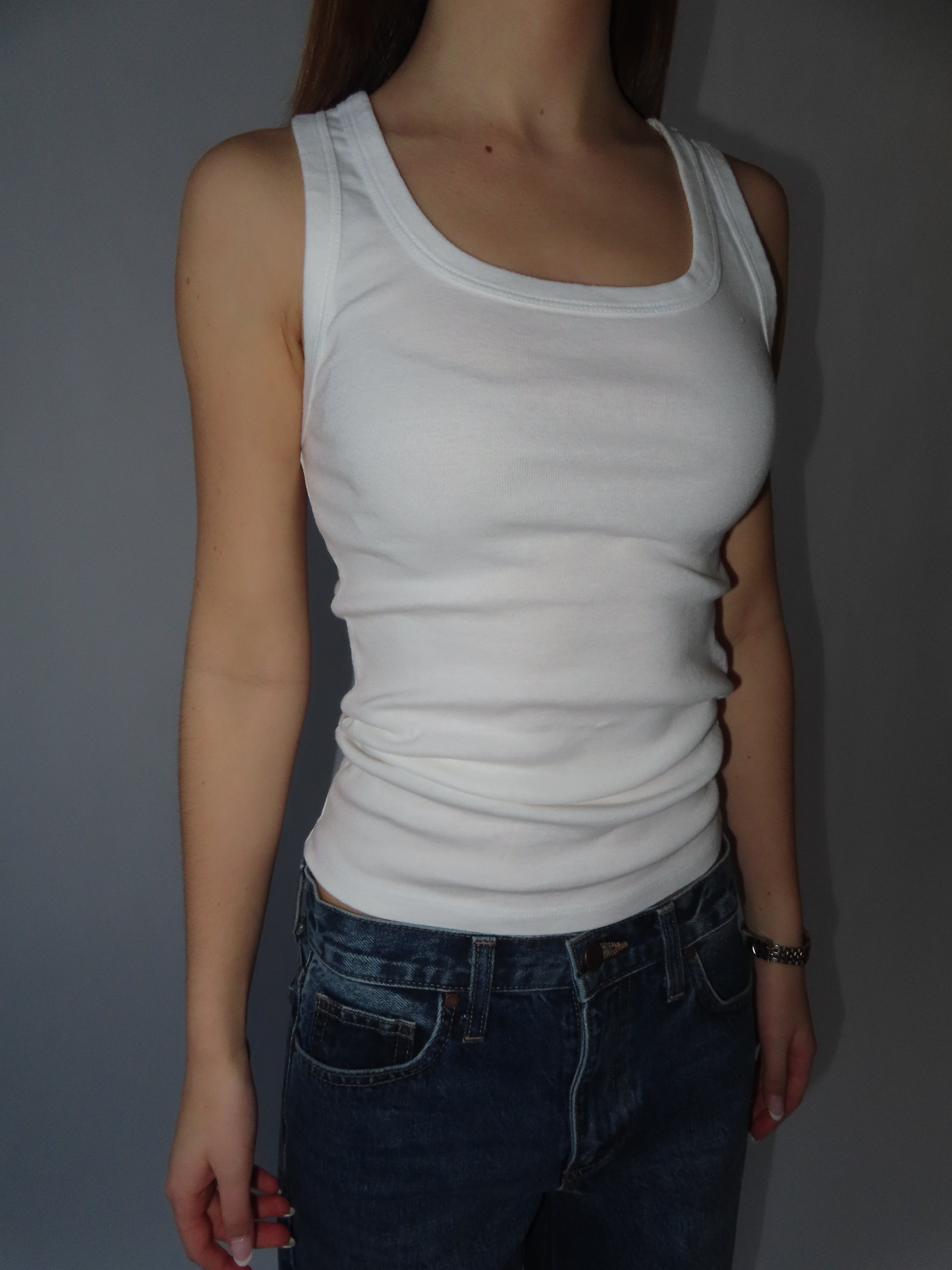 Organic Cotton Crewneck Tank Top