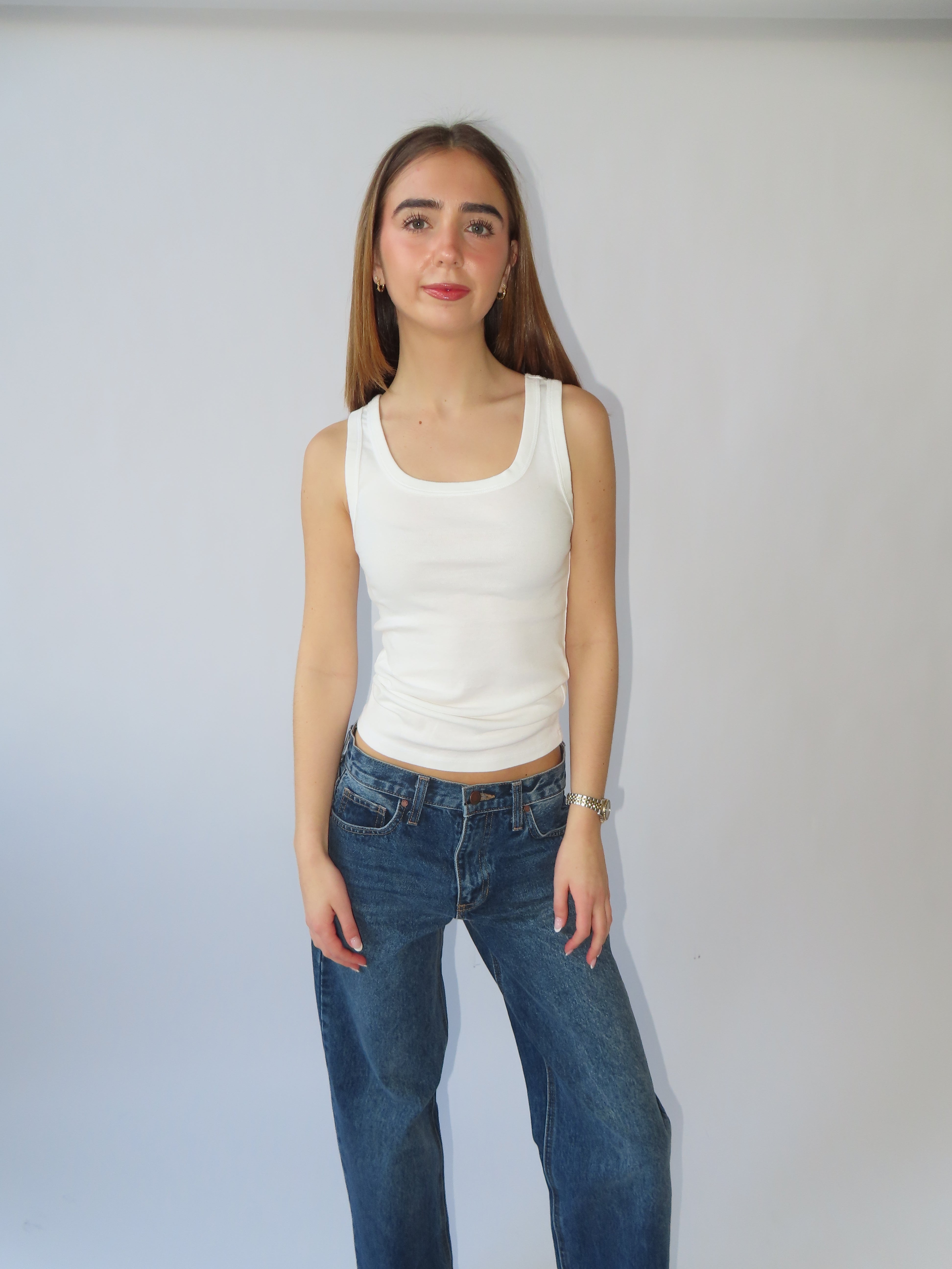 Organic Cotton Crewneck Tank Top