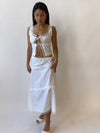 Cotton Lace Tank in White