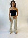 The 70's Pant - Flare Low Rise Pants in Sand